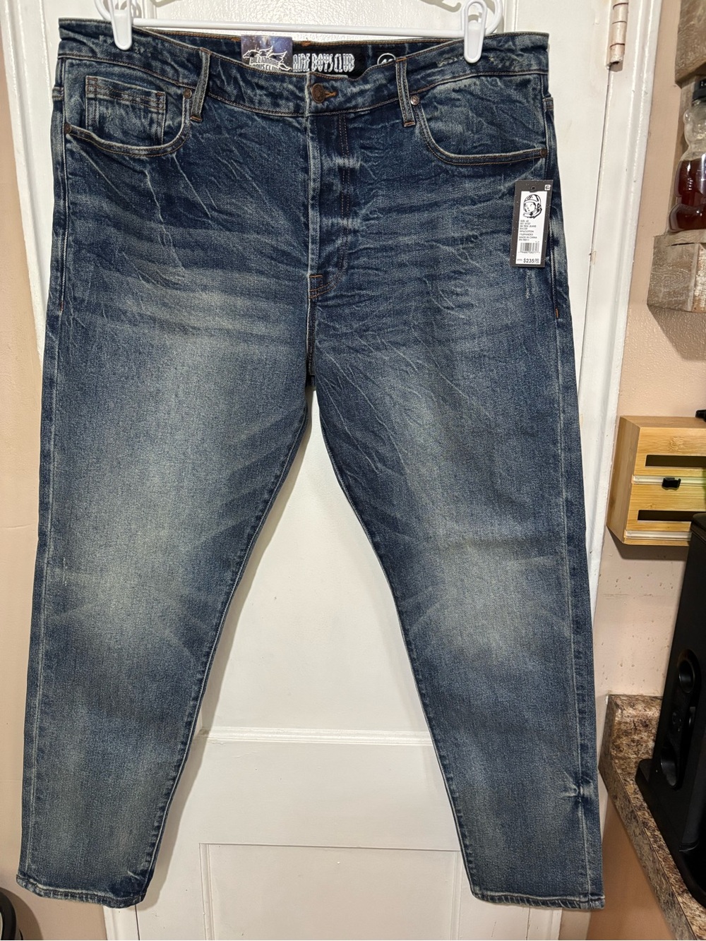 Billionaire Boys Club Relaxed Fit Dark Blue Washed Jeans